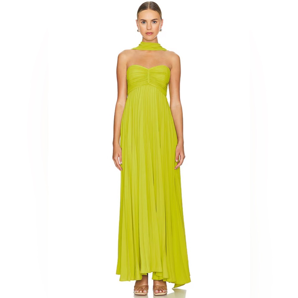 DELFI Daphne Chartreuse Dress (Size: Small)